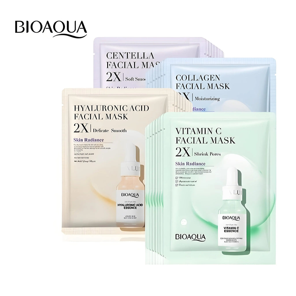 BIOAQUA Centella Collagen Moisturizing Refreshing Sheet Masks Hyaluronic Acid Facial Mask 30g