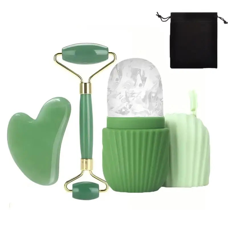 Gesichts-Eisroller- und Gua-Sha-Set